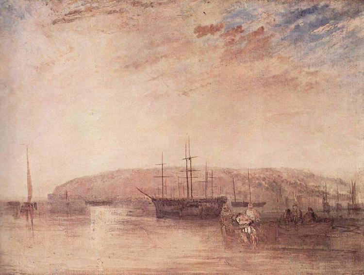 Joseph Mallord William Turner Schiffsverkehr vor der Landspitze von East Cowes oil painting image